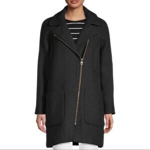 Madewell Eldridge Wool Cashmere Blend Zip Coat Charcoal Size XS